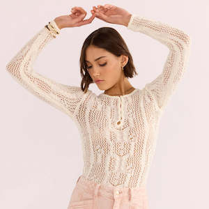 Summer Sale: Mink Pink Adelle Knit Top | Cream