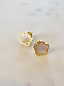 New: JOJO Shell Flower Studs