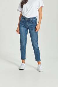 Junkfood Kailey Short Stuff Jean - Dark Blue