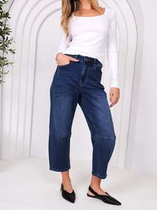 Clothing Pants Jeans: Monaco Toni Barrel Jeans | Blue