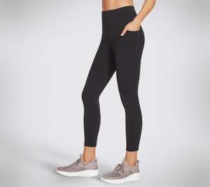 Clothing Pants Jeans: Skechers GOFLEX High-Waisted 7/8 Legging - Black
