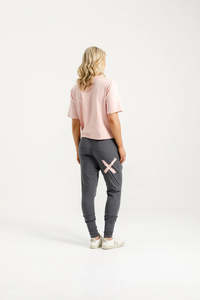 Clothing Pants Jeans: Homelee Apartment Pants | Graphite with Blossom X