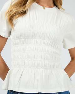 Clothing Tops: All About Eve Lipa Ruched Top | White
