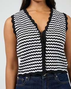 Clothing Tops: All About Eve Eve Stripe Knit Vest