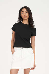 Clothing Tops: Huffer Rib Mini Tee Homebound | Black