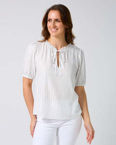 Clothing Tops: Stella + Gemma Arlo Blouse | Santorini Stripe