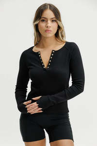 Rose Road Benne Long Sleeve | Black