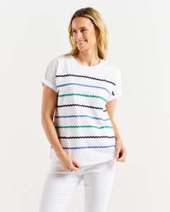 Clothing Betty: Betty Basics Sunny Tee | Ocean Waves