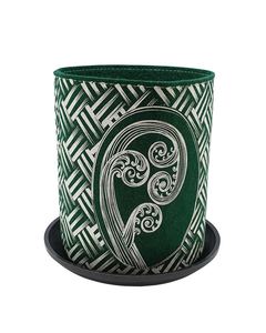 Jo Luping Design - Fern Kete White On Green | Ecofelt Growbag