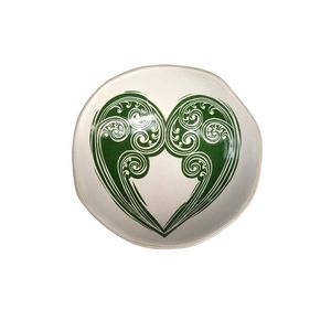 Giftsandhome: Jo Luping Design - Aroha Fern Green and White | 7cm Porcelain Bowl