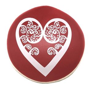 Giftsandhome: Jo Luping Design - White Aroha On Red | 7cm Porcelain Bowl