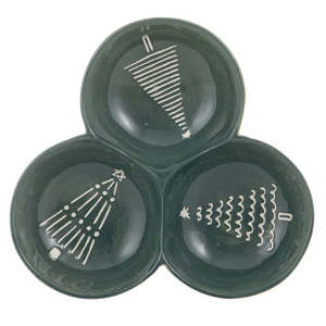 Ladelle Christmas 3 Pod Bowl | Evergreen