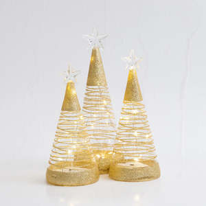 Giftsandhome Stellar Lights: Stellar Lights Gold Sparkle Trees