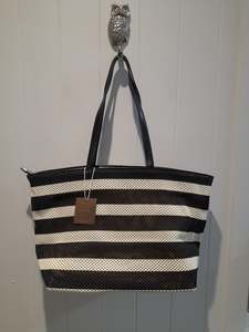 No Filter Striped Tote Bag
