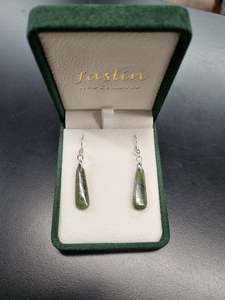 Earrings: Jaslin Greenstone - Drop Earrings 23mm