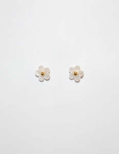 Stella + Gemma Mother of Pearl Flower Stud Earrings