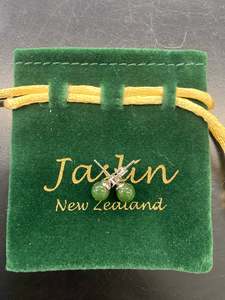 Jaslin Greenstone - Bead Stud Earrings