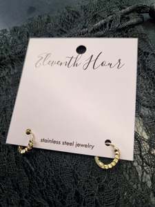 Eleventh Hour Heart Huggie Hoop Earrings