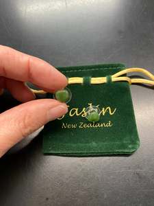 Jaslin Greenstone - Heart Studs