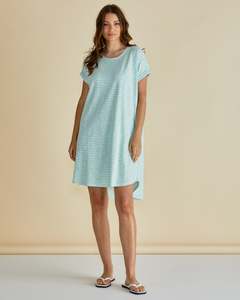 Betty Basics Maxine T-shirt Dress | Green Stripe
