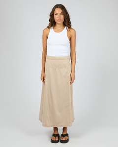 Clothing Skirts: Silent Theory Cove Maxi Skirt | Beige