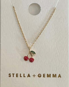 Jewellery Accessories Jewellery: Stella + Gemma Necklace | Red Gold Cherries