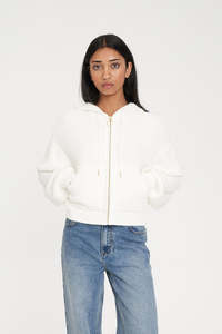 Huffer Signature Hood Knit | Chalk