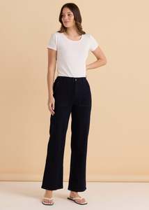 Clothing Pants Jeans: Betty Basics Relax Worker Jean | Blue Smoke