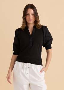 Clothing Tops: Betty Basics Ralph Rib Top | Black