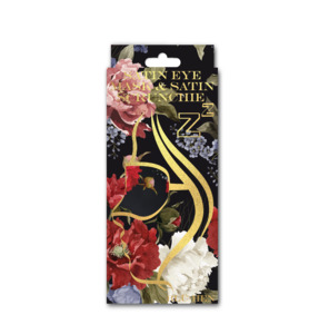 Artico Bluhen - Black Floral Satin Eyemask & Scrunchie Set