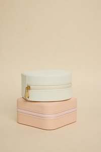 Jewellery Accessories: Humble + Heart Square Pink Jewellery Travel Case