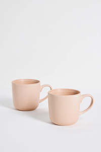 New: Willow & Mae Caffeine Fix Pink Speckle Pack 2 Mugs