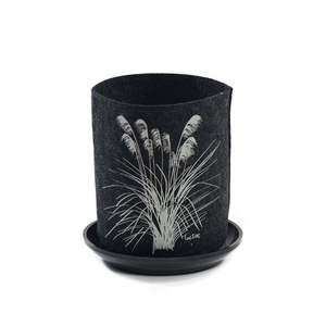 Jo Luping Design - Toetoe on Dark Grey 1 | Ecofelt Growbag