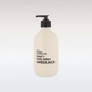 Goodforyouandtheplanet Body: Amberjack Hand and Body Lotion | Brown Sugar & Fig