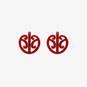 Nichola Earrings - Mangopare | Red Clear Small