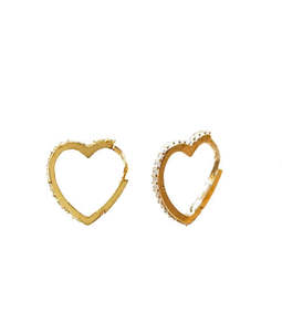 Jewellery Accessories Jewellery: Stella + Gemma Crystal Heart Earrings | Silver or Gold