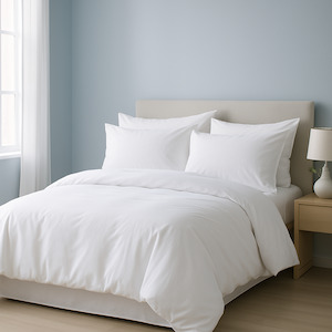Hotel Quality Bedding Set - White, Organic Cotton, 4-6pcs, Sateen