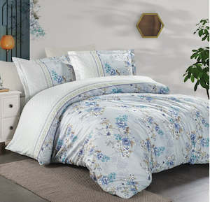 Bedding Sets: Fienza Premium Bedding Set - Organic Cotton, 6pcs, Flower Print, Sateen