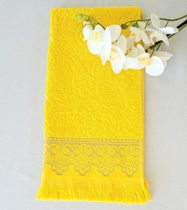 Bath Towel with embroidery organic cotton 50x90 cm