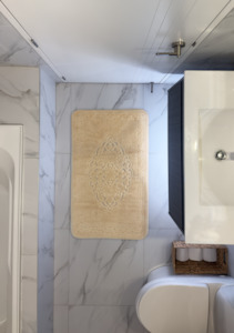 Bath Mat Beatrice Beige antique set (2pcs) Cotton