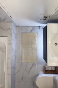 Bath Mat Beatrice Cream antique set (2pcs) Cotton