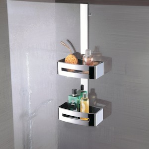 Baskets And Shelves: NOUERA 2 TIER SHOWER CADDY - 3 COLOURS