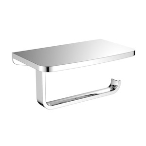 WATERWARE CUBIC TOILET ROLL HOLDER WITH SHELF