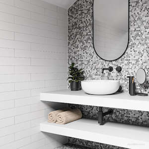 Stone Basins: NIAGARA ROUND VESSEL BASIN MATTE WHITE