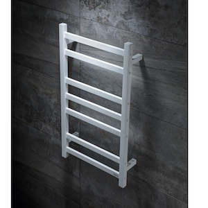 HEIRLOOM STUDIO 1 825 SLIMLINE LOW VOLTAGE HEATED TOWEL LADDER - WHITE