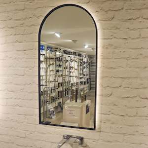 CODE SOLACE ARCH FRAMED LED MIRROR 450X900MM - 5 COLOURS