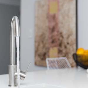 VODA ELITE STAINLESS MINIMAL GOOSENECK SINK MIXER  COLD START