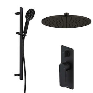 Tapware Package: CODE PURE CONTEMPORARY RAINHEAD PACKAGE BLACK