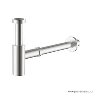 PLUMBLINE SWISS DELUXE BOTTLE TRAP 32MM BRUSHED STAINLESS