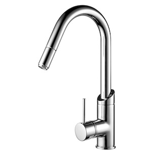 METHVEN MINIMALIST GOOSENECK PULLOUT SINK MIXER CHROME